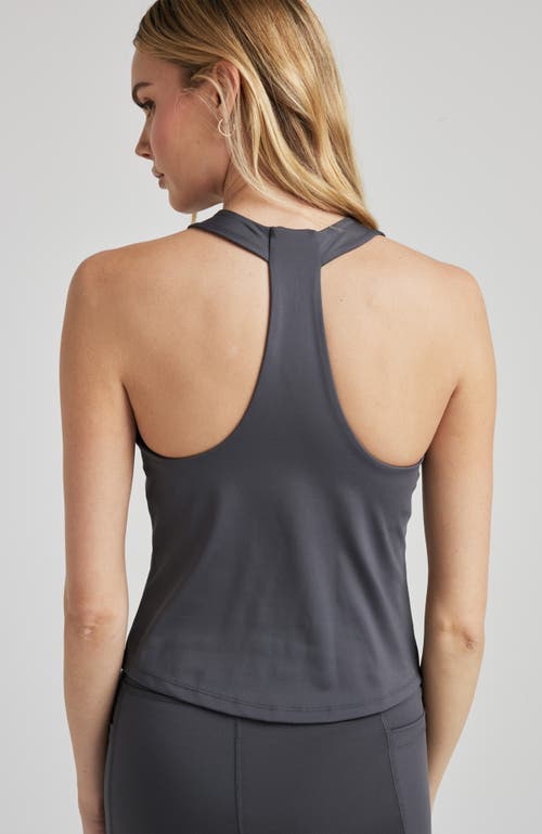 Shop Losano High Neck Tank In Charcoal