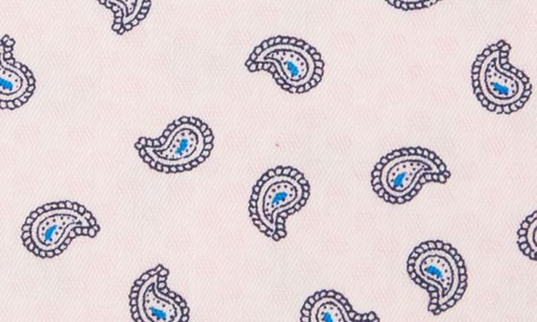 Shop Clifton Wilson Paisley Cotton Pocket Square In Pink