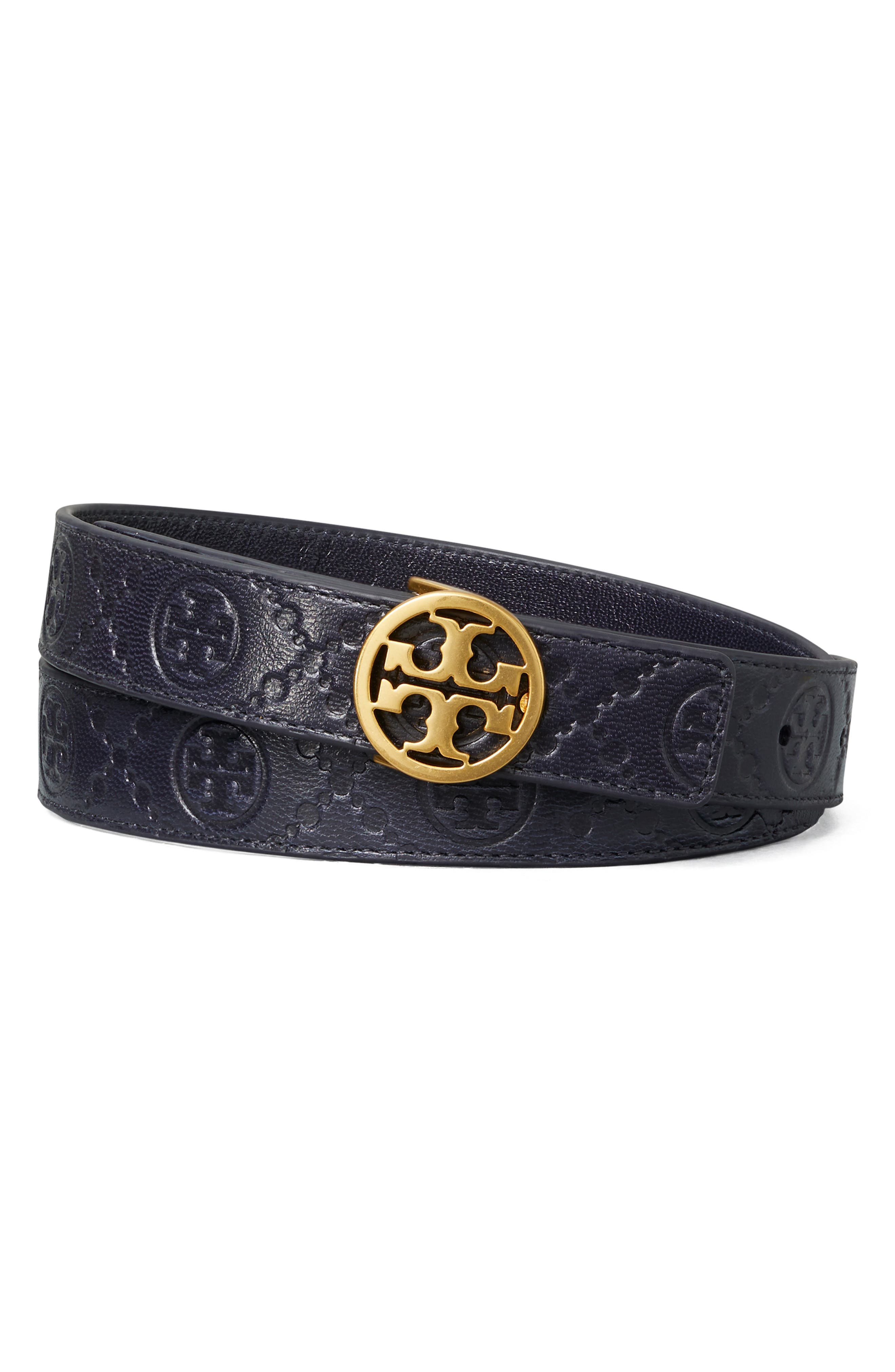 women's belts navy blue