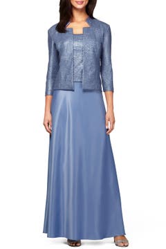 Alex Evenings Mixed Media Gown & Jacket | Nordstrom