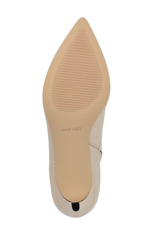 Shop Nine West Sheebra Pointed Toe Bootie In Ivory Leather