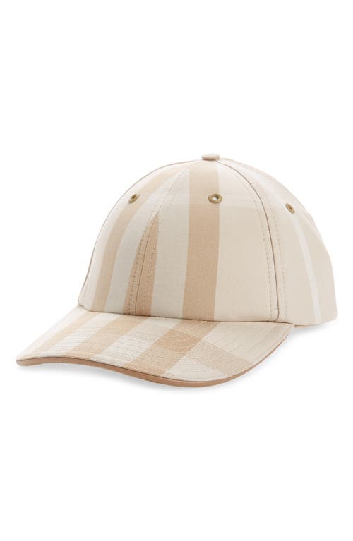 burberry Giant Check Cotton Canvas Baseball Cap in Soft Fawn