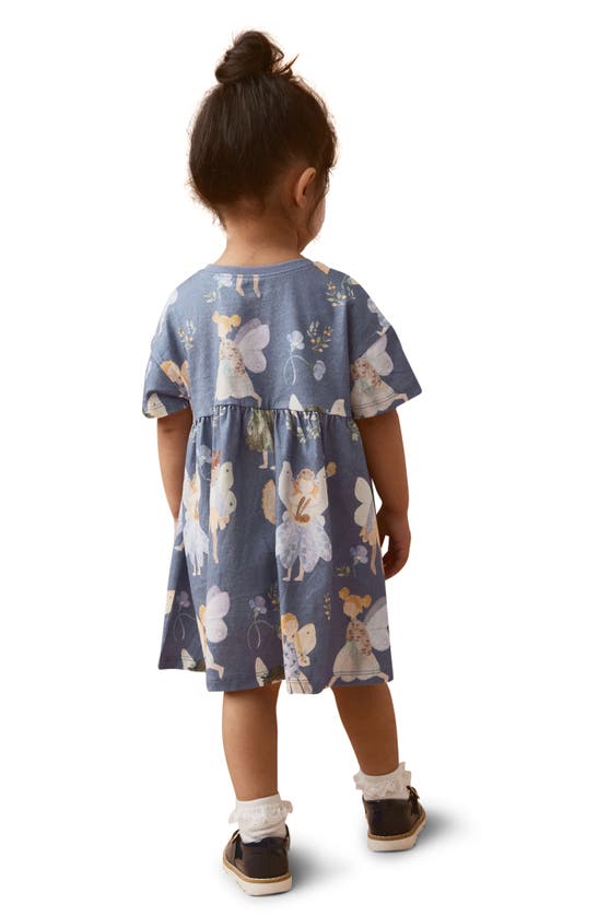 Shop Next Kids' Fairy Print Cotton Dress In Blue