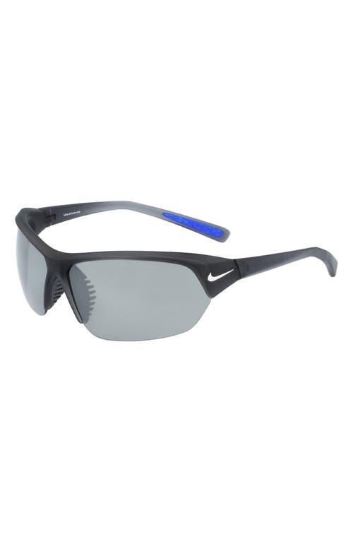 Shop Nike Skylon Ace 69mm Rectangular Sunglasses In Matte Grey/silver Mirror