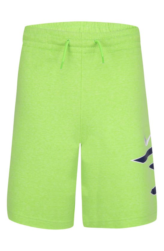 Shop 3 Brand Kids' Rwb Zone Fleece Shorts In Green Strike Heather