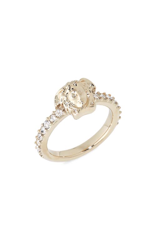 Versace Medusa Swarovski Crystal Ring in Gold