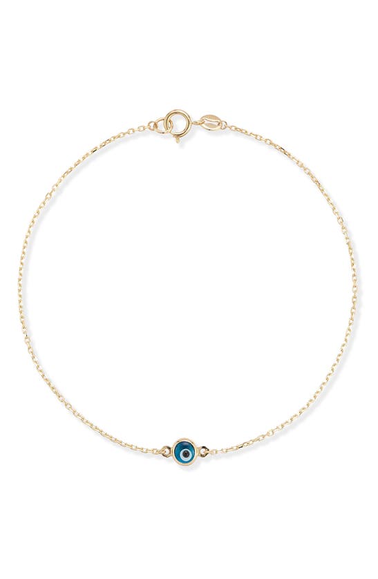 Ember Fine Jewelry Evil Eye Chain Bracelet In 14k Gold