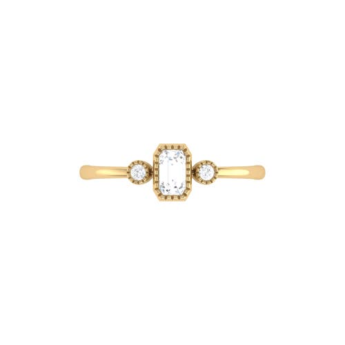 Luvmyjewelry Emerald Cut Natural Diamonds Birthstone Ring In 14k Gold In Yellow Gold