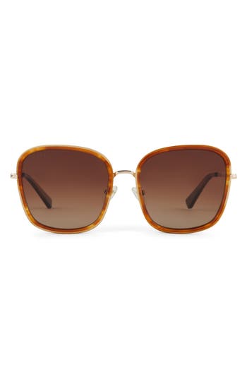 DIFF DIFF GENEVIVE 57MM GRADIENT SQUARE SUNGLASSES 