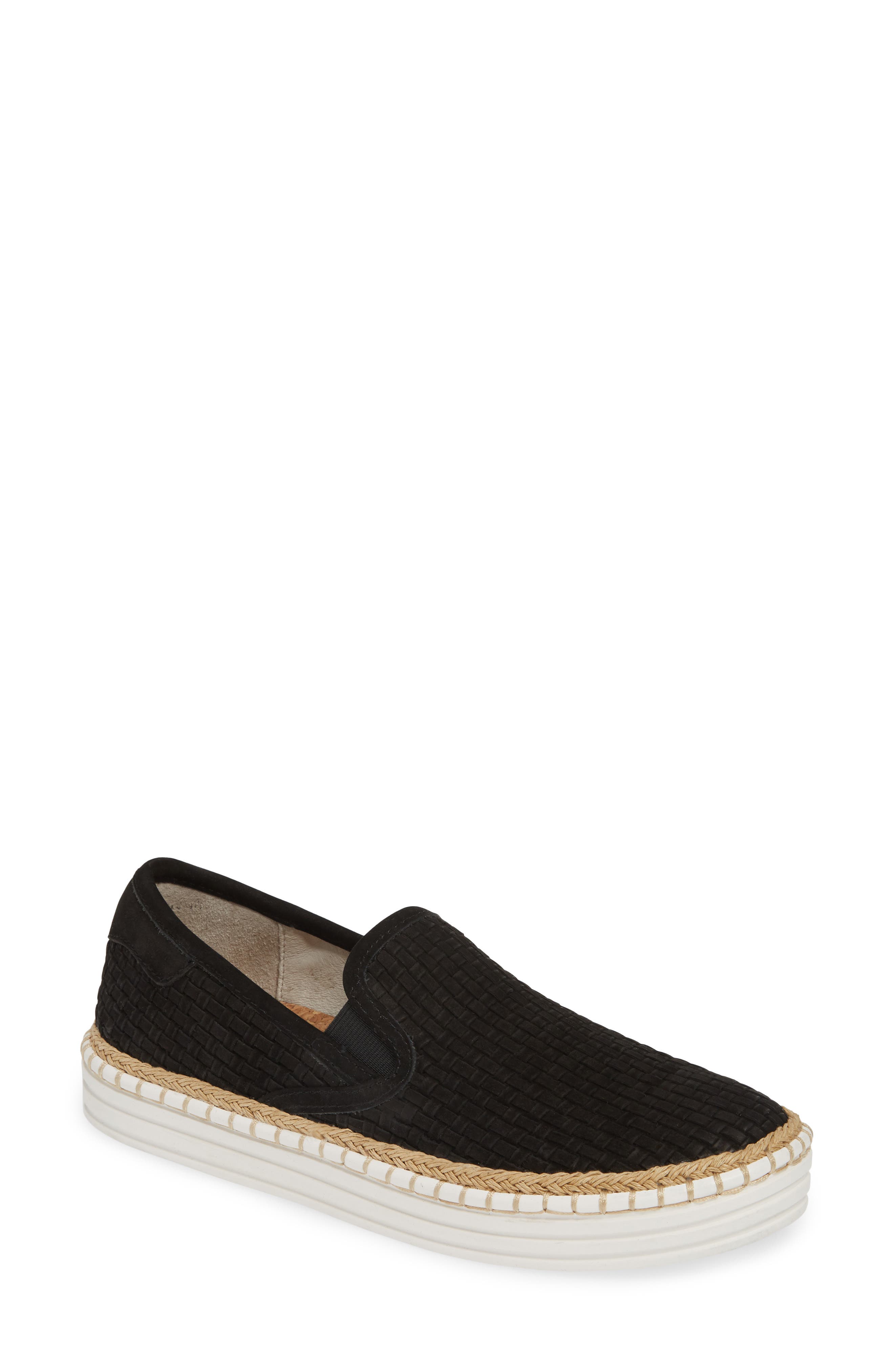 Jslides Kelly Woven Slip-On Sneaker- Black