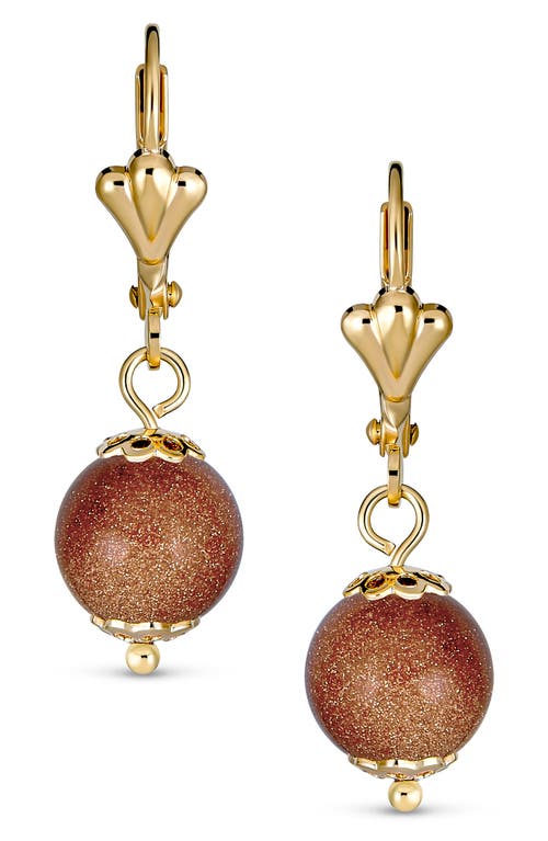 Bling Jewelry Stone Drop Earrings In Brown