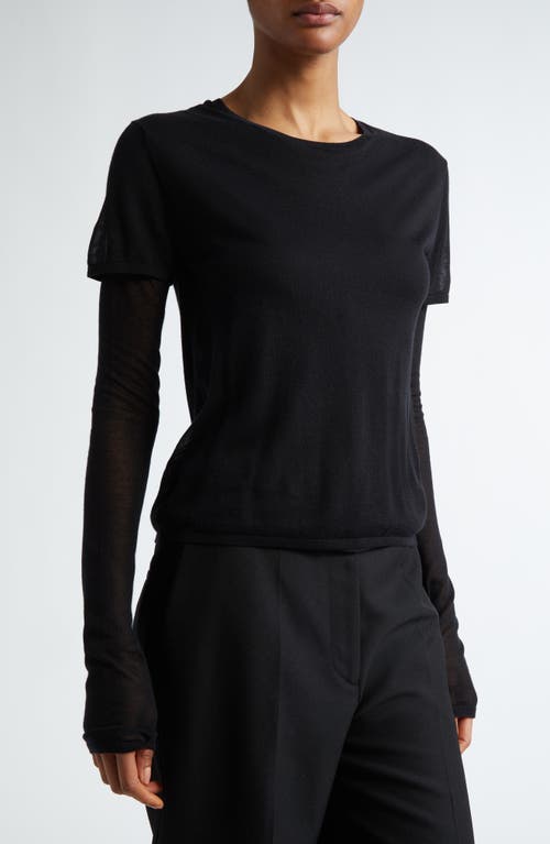 Shop Totême Toteme Layered T-shirt In Black