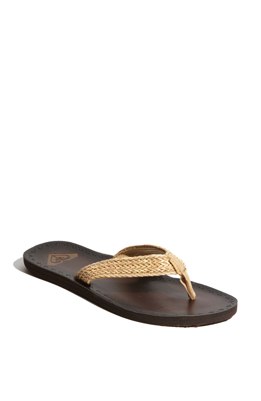 roxy brown flip flops