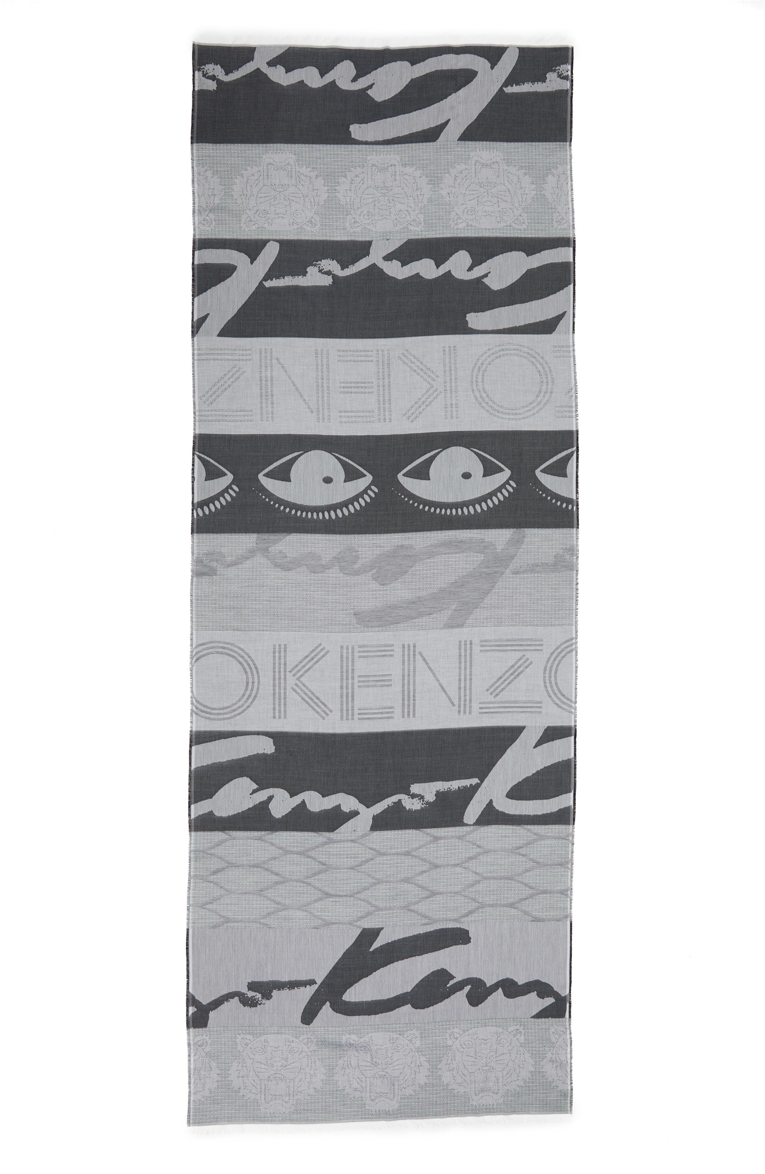 kenzo multi icon scarf