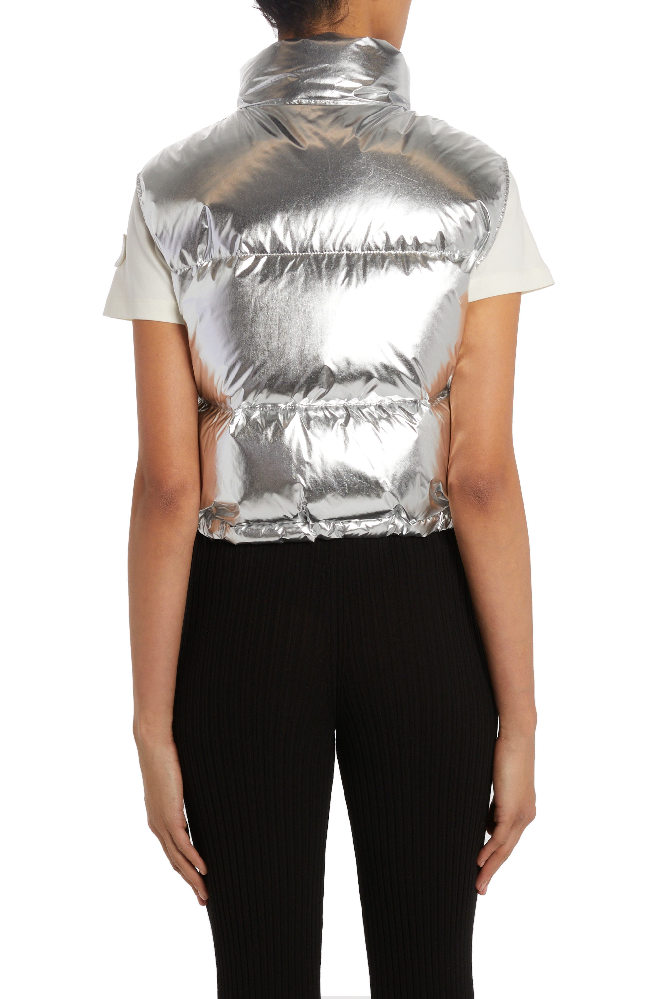 Moncler Blavet Metallic Crop Down Vest Nordstrom