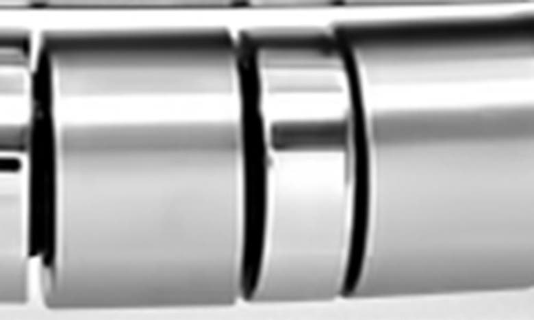 Hmy Jewelry Double Layered Leather Bracelet In Silver/ Black