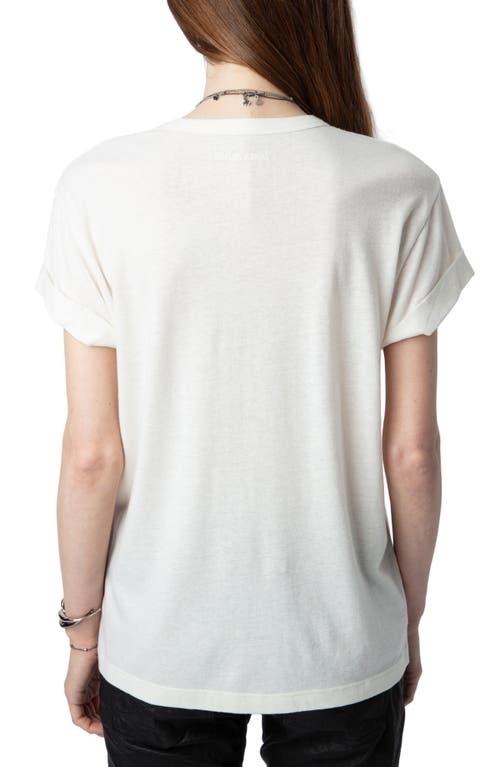 ZADIG & VOLTAIRE ZADIG & VOLTAIRE ANYA RAIN STRASS WINGS EMBELLISHED GRAPHIC T-SHIRT