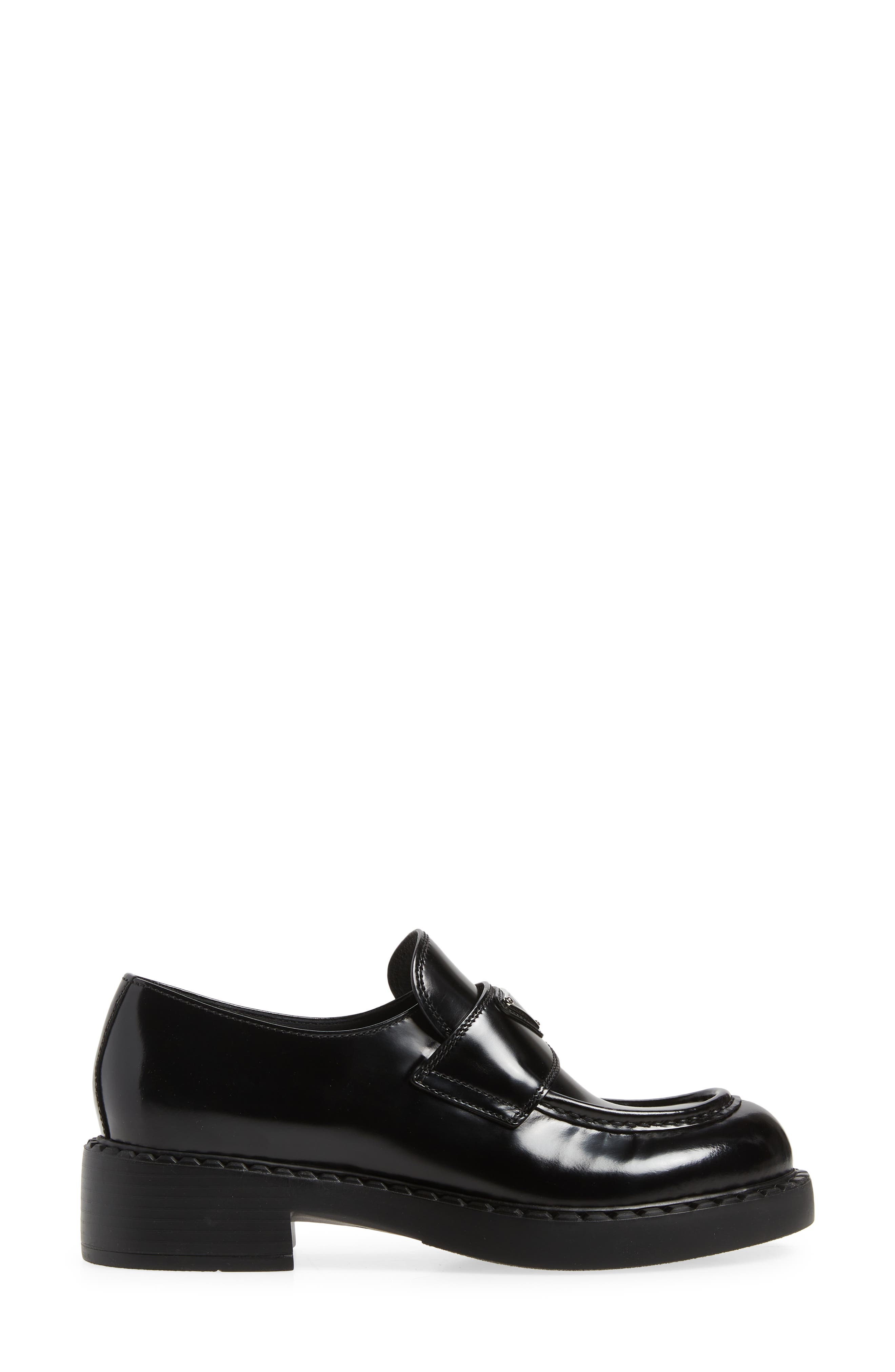 prada platform loafers women's