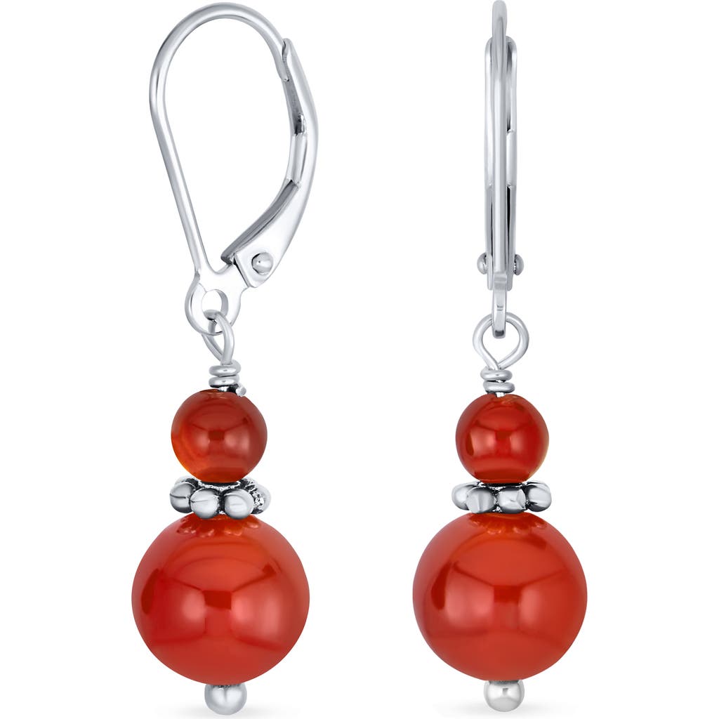 Bling Jewelry Resin Drop Earrings In Red