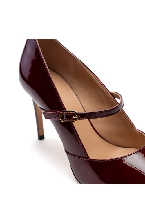 Shop Bruno Magli Prima Pointed Toe Mary Jane Pump In Bordeaux Patent