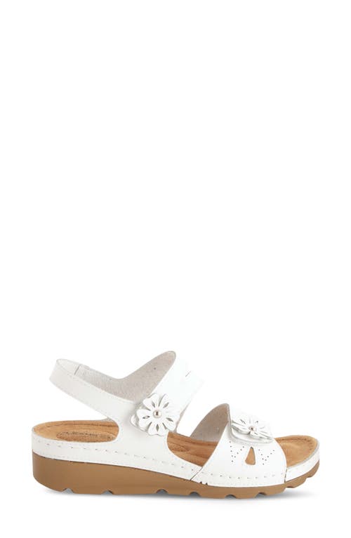 Flexus By Spring Step Poncia Slingback Wedge Sandal In White