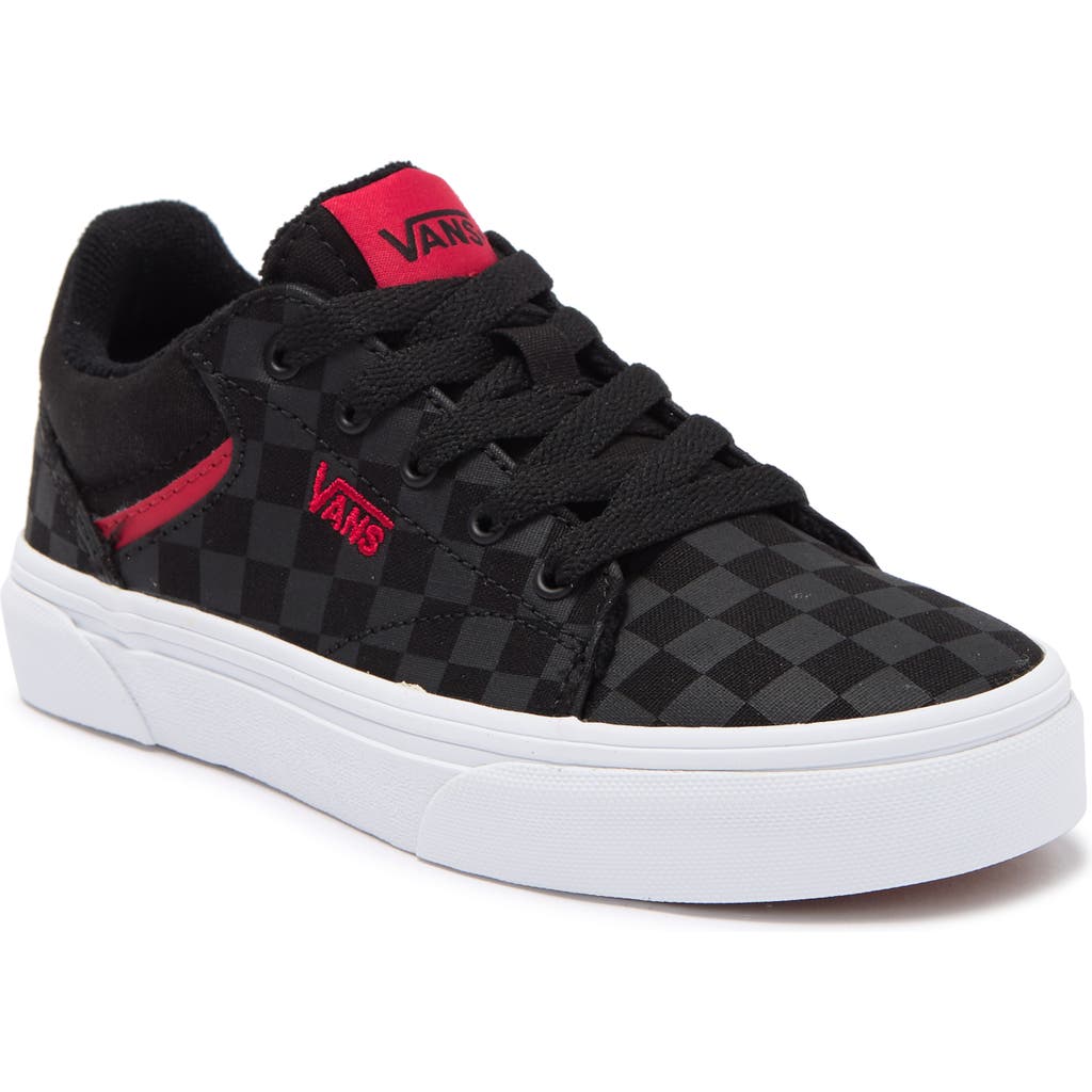 Shop Vans Seldan Lace-up Sneaker In Checkerboardblack/black