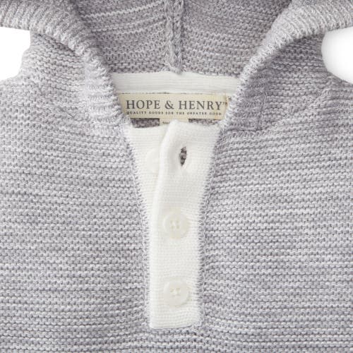 Shop Hope & Henry Boys' Hooded Pullover Sweater, Kids In Grey