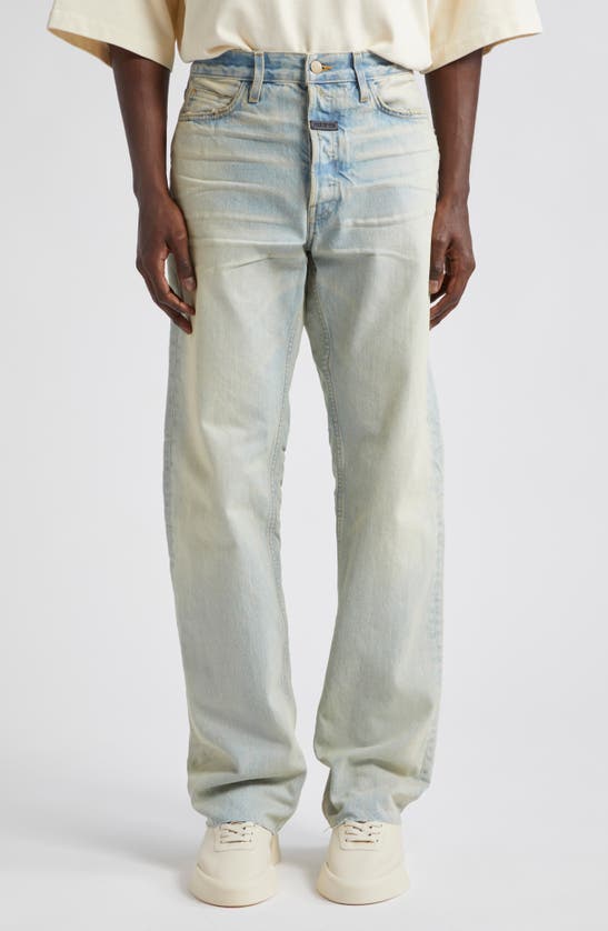 Fear Of God Collection 8 Straight Leg Jeans In 437 - Light Indigo