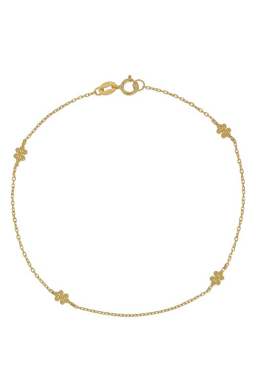 Shop Bony Levy 14k Gold Flower Bead Station Bracelet In 14k Yellow Gold