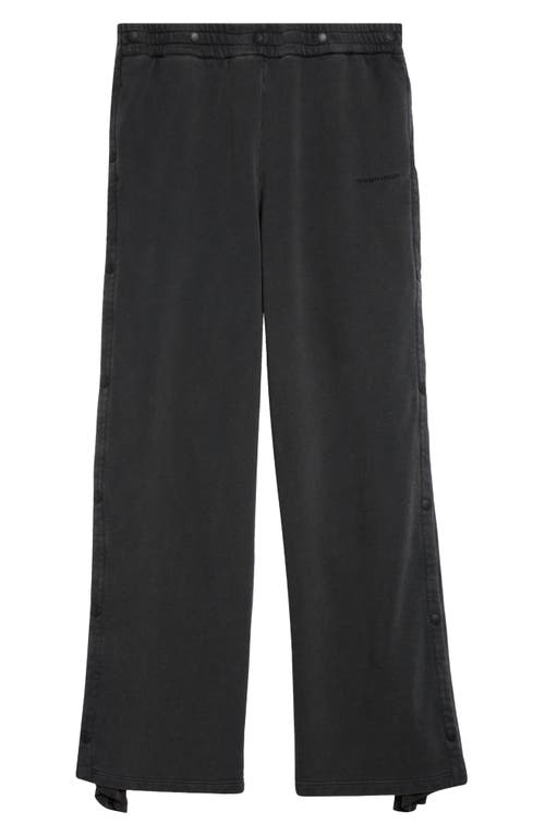 Shop Y/project Organic Cotton Snap Sweatpants In Vintage Black