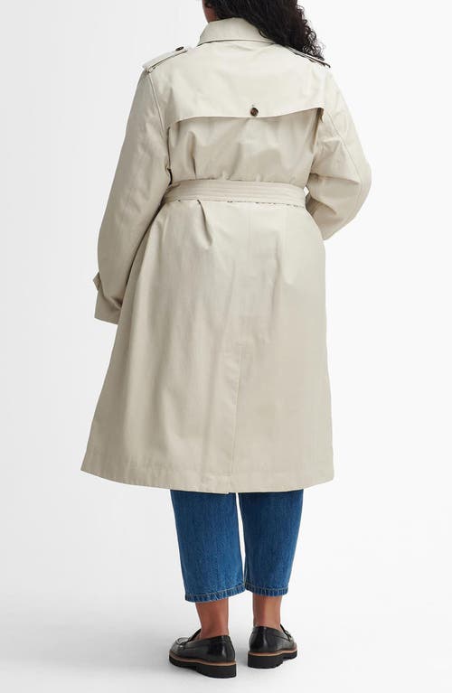 Barbour Camilla Waterproof Trench Coat In Mist/ Classic Tartan