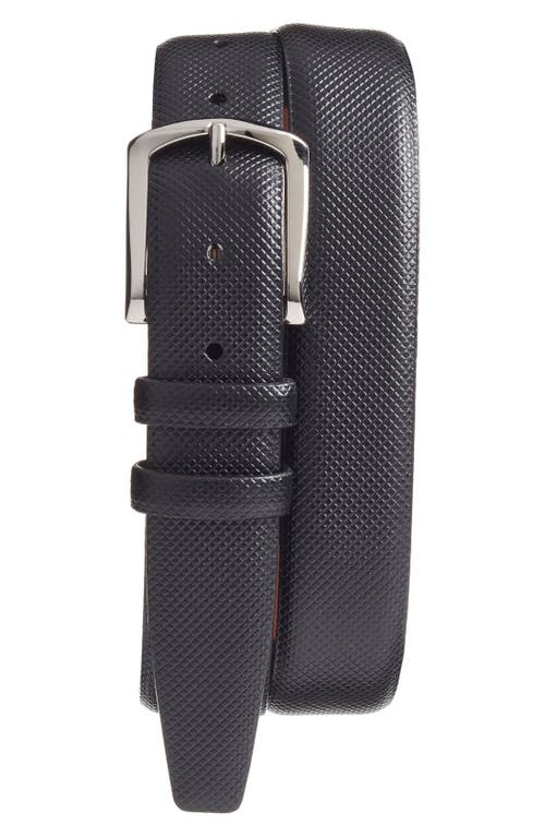 Bulgaro Calfskin Leather Belt in Black