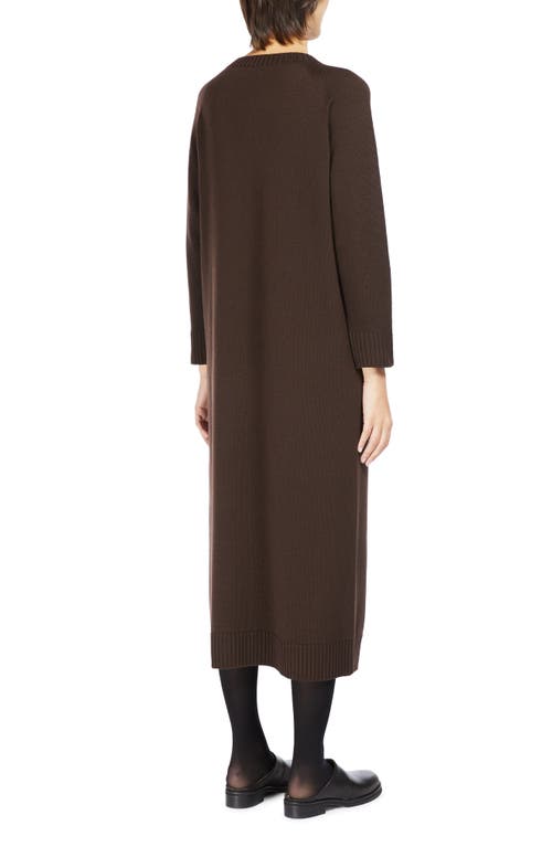 MAX MARA MAX MARA LEISURE SCRIVIA LONG SLEEVE VIRGIN WOOL SWEATER DRESS 