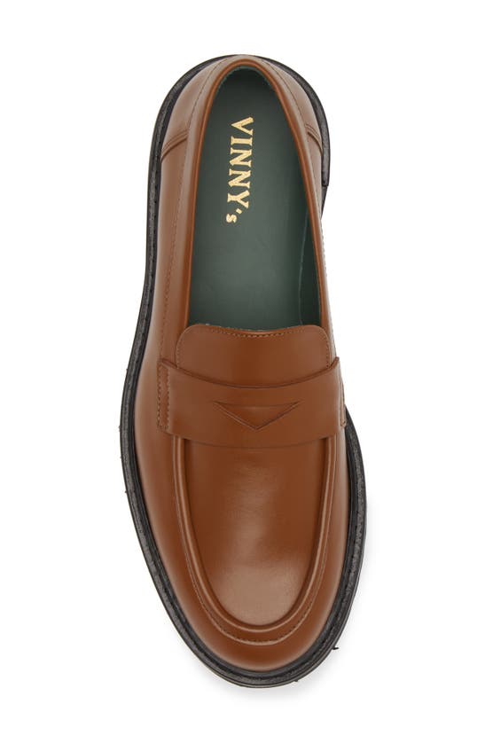 Shop Vinny's Richee Penny Loafer In Brown