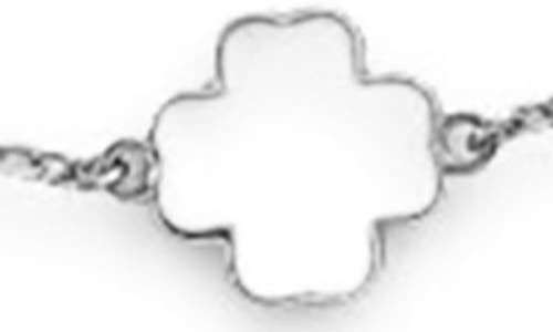 Bling Jewelry Clover Flower Tin Cup Chain Layered Necklace In Silver White