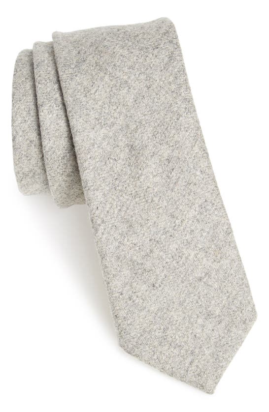 Wrk Solid Wool Tie In Silver