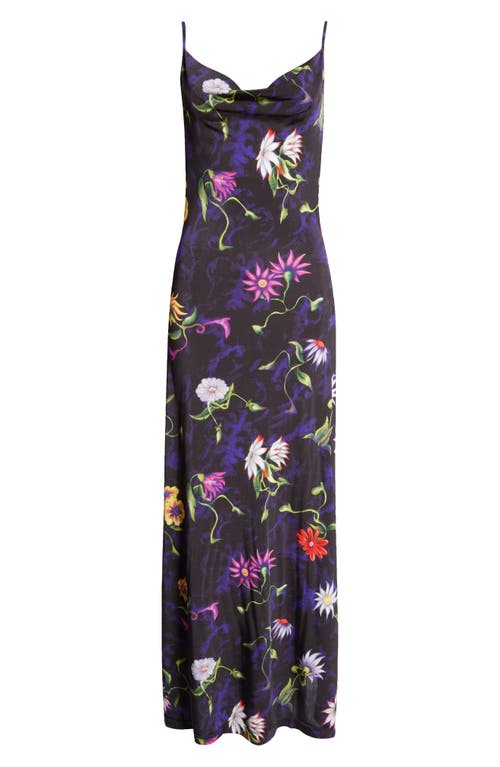 Shop Maccapani The Ita Floral Slipdress In Black/colors