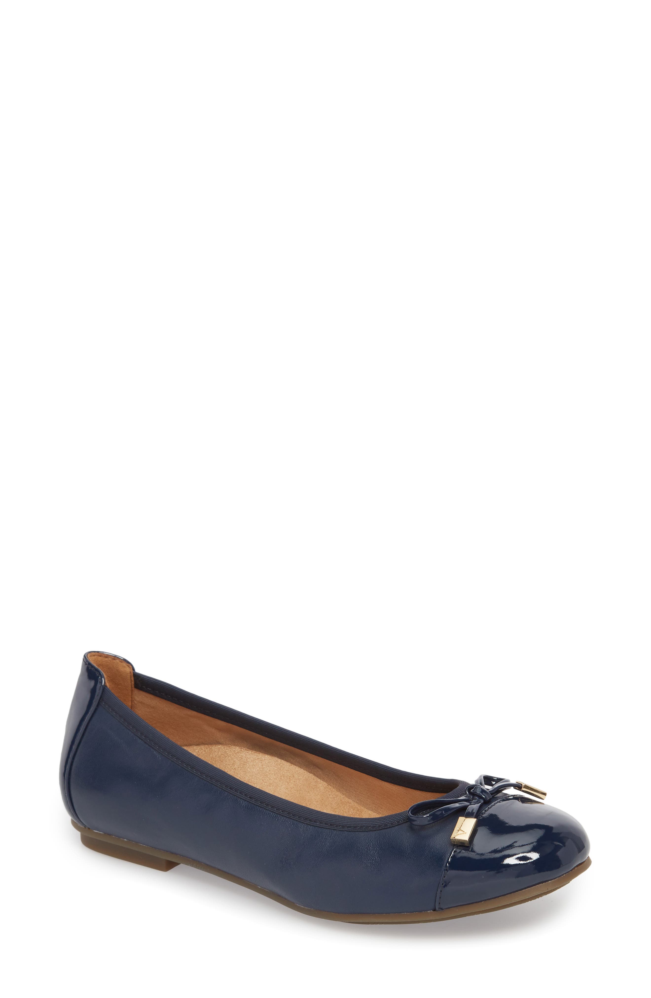 UPC 616542605308 product image for Women's Vionic 'Minna' Leather Flat, Size 10 M - Blue | upcitemdb.com