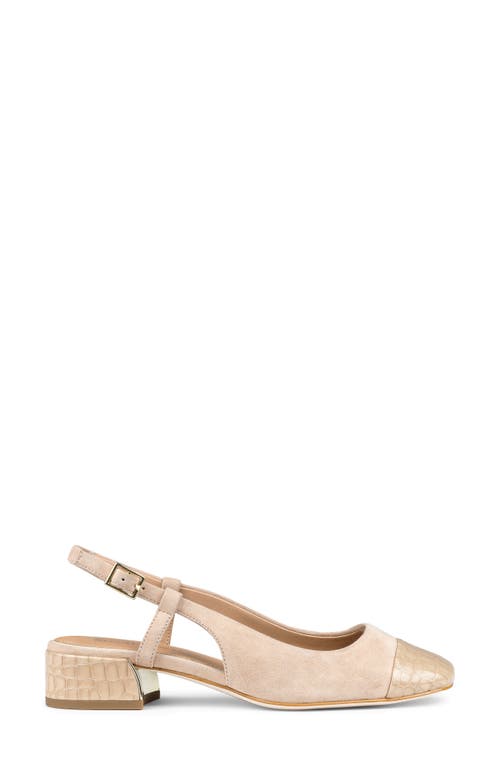 Shop Donald Pliner Davina Slingback Cap Toe Pump In Sand