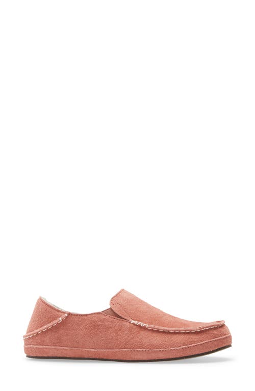 Shop Olukai Nohea Nubuck Slipper In Cedarwood/cedarwood Leather