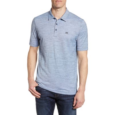 Travismathew Flying Tortilla Regular Fit Performance Polo, Blue