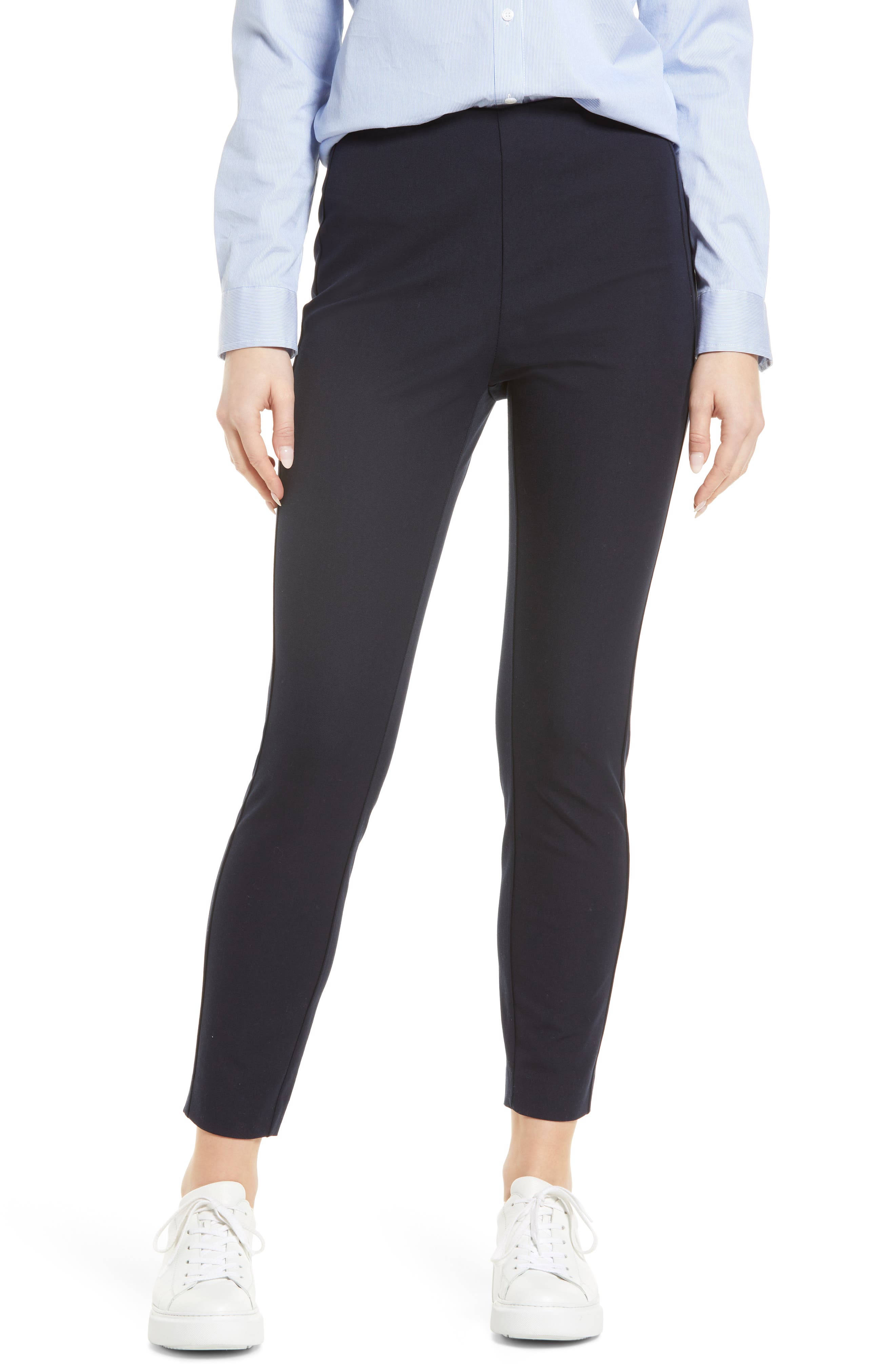 navy blue skinny pants