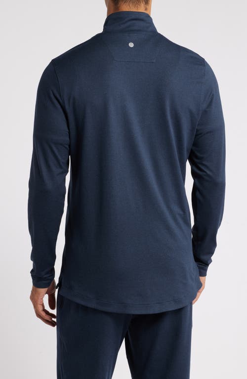 Shop Zella Restore Soft Quarter Zip Pullover In Navy Eclipse