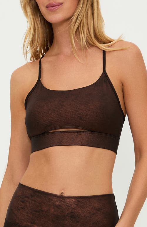 BEACH RIOT BEACH RIOT ISLA METALLIC CUTOUT SPORTS BRA 