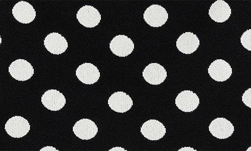 Mango Polka Dot Sweater Miniskirt In Black