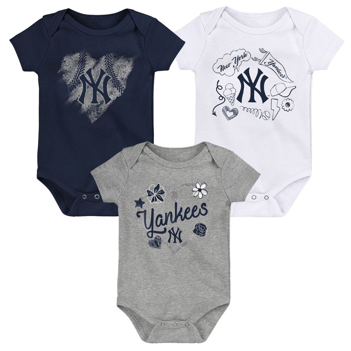 OuterStuff New York Yankees Classic Infant Toddler 3 Piece Set