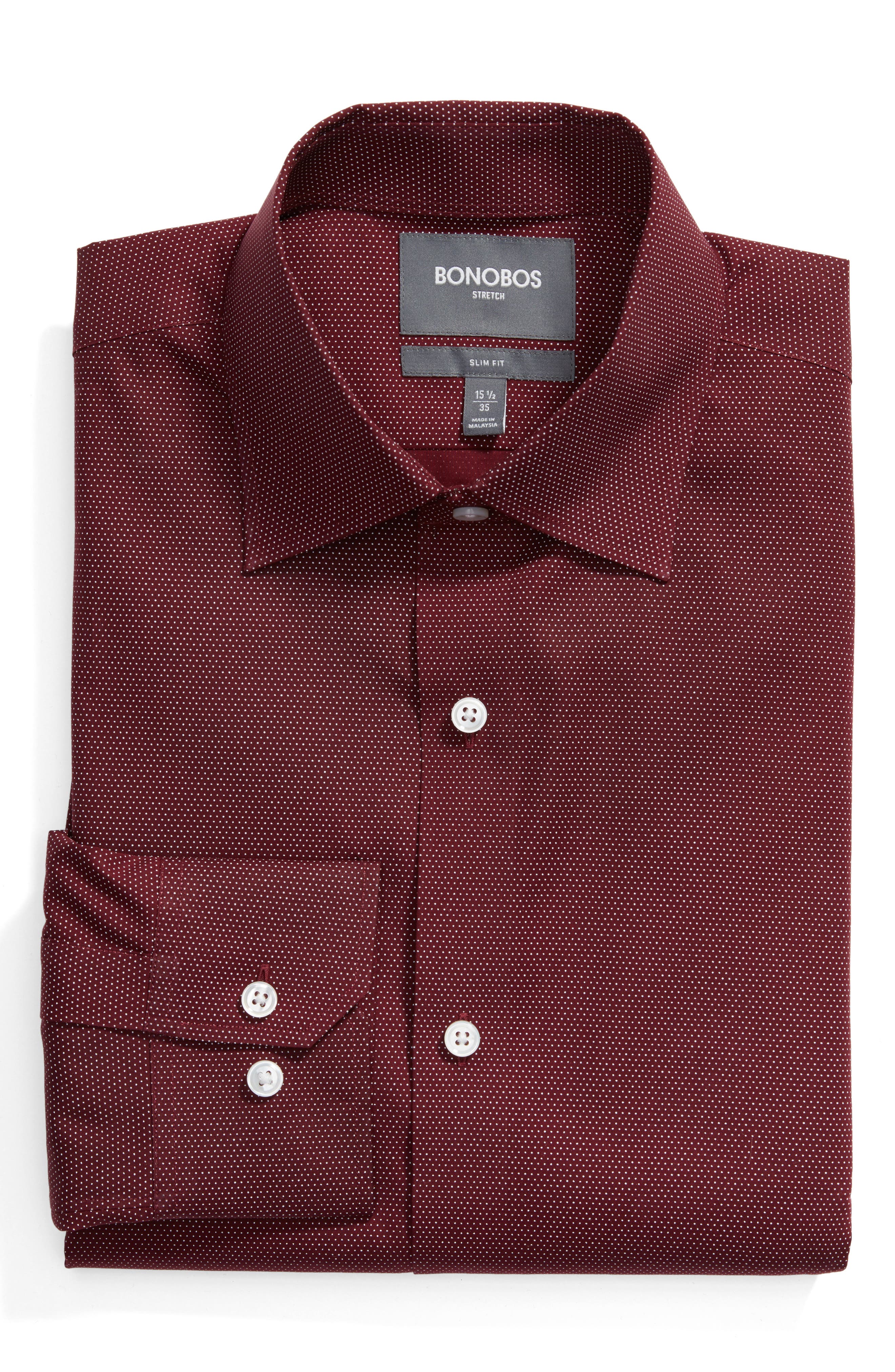 Bonobos Slim Fit Dot Dress Shirt Nordstrom