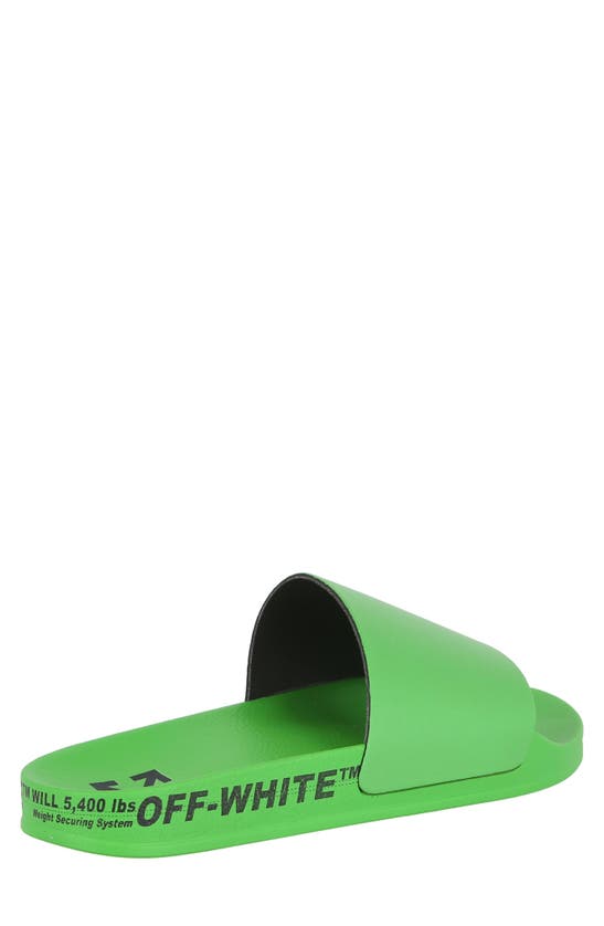 Shop Off-white Industrial Pool Slide Sandal In Green Black