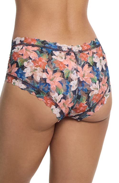 Hanky Panky Printed Signature Lace Boyshort In Wonderous Black