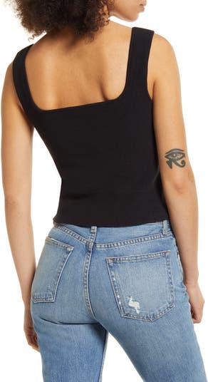 Women's Rib Knit Crop Sport Tank Tops - Sizes Medium-XL - Assorted